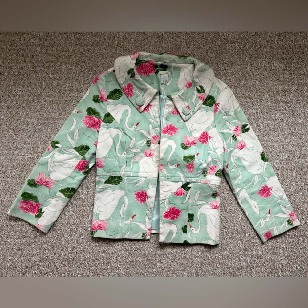 Odille Mint Green Floral Blazer